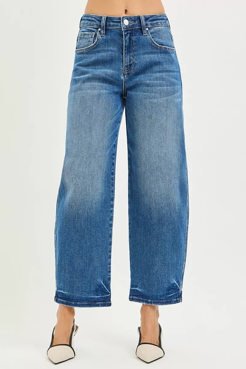Slouchy Cropped Barrel Jeans