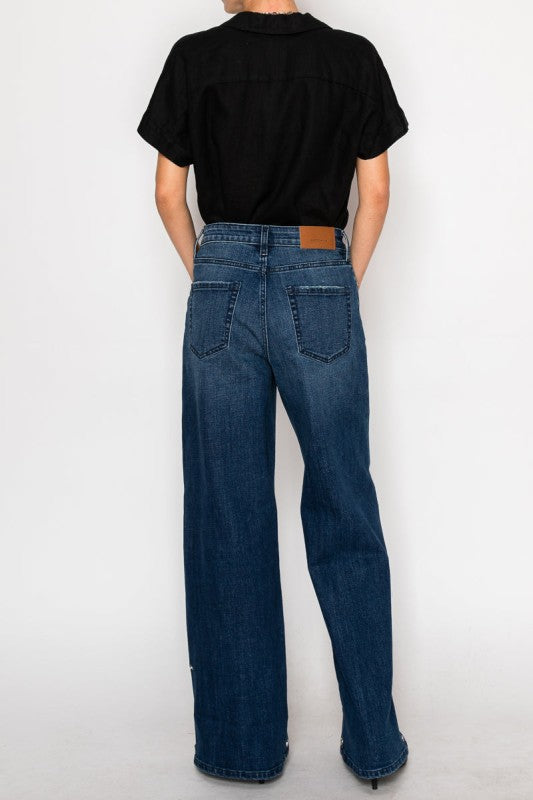 High Rise A-Wide Jeans
