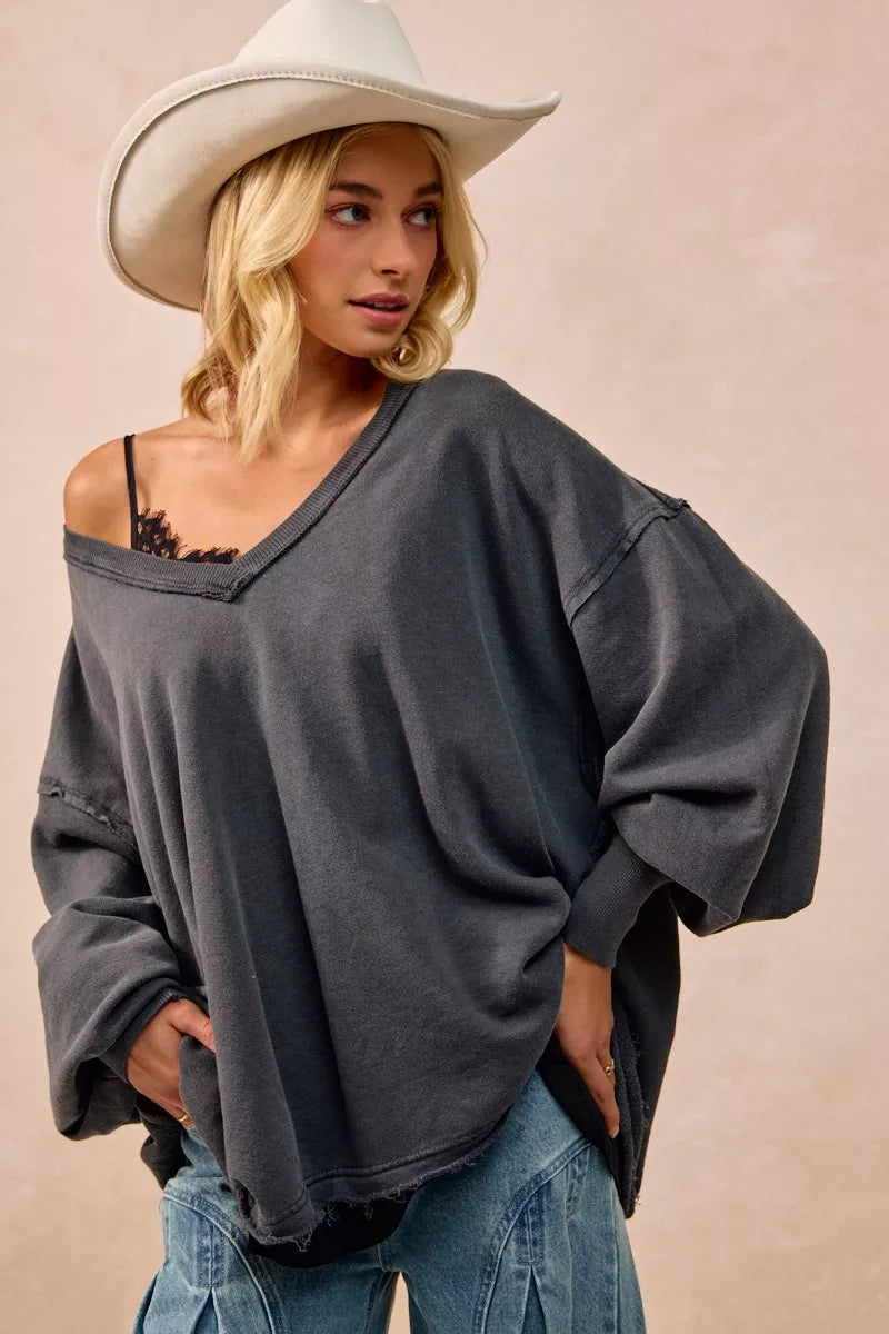 French Terry Oversized Sweatshirt