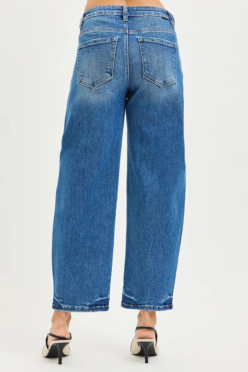 Slouchy Cropped Barrel Jeans