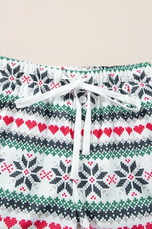 Christmas SLEIGH Top and Snowflake Shorts Set