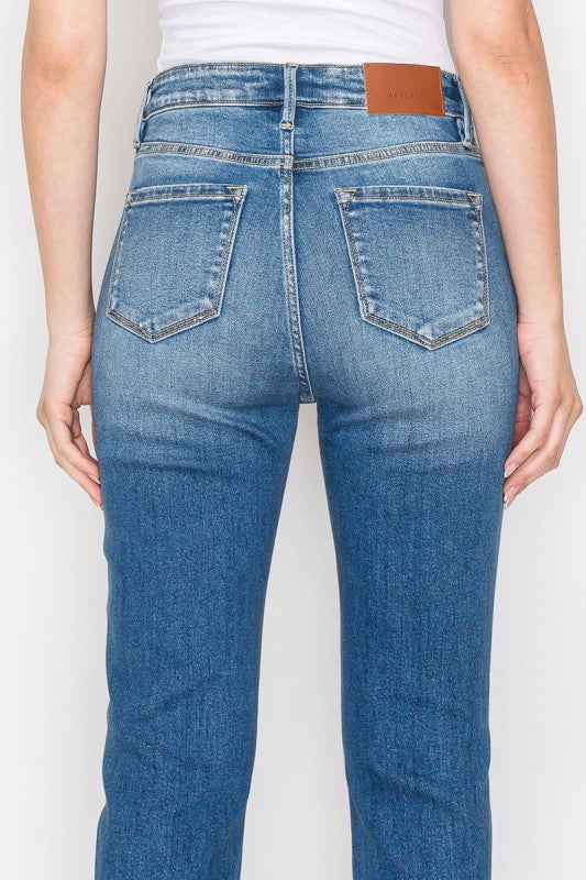 Tummy Control High Rise Straight Jeans