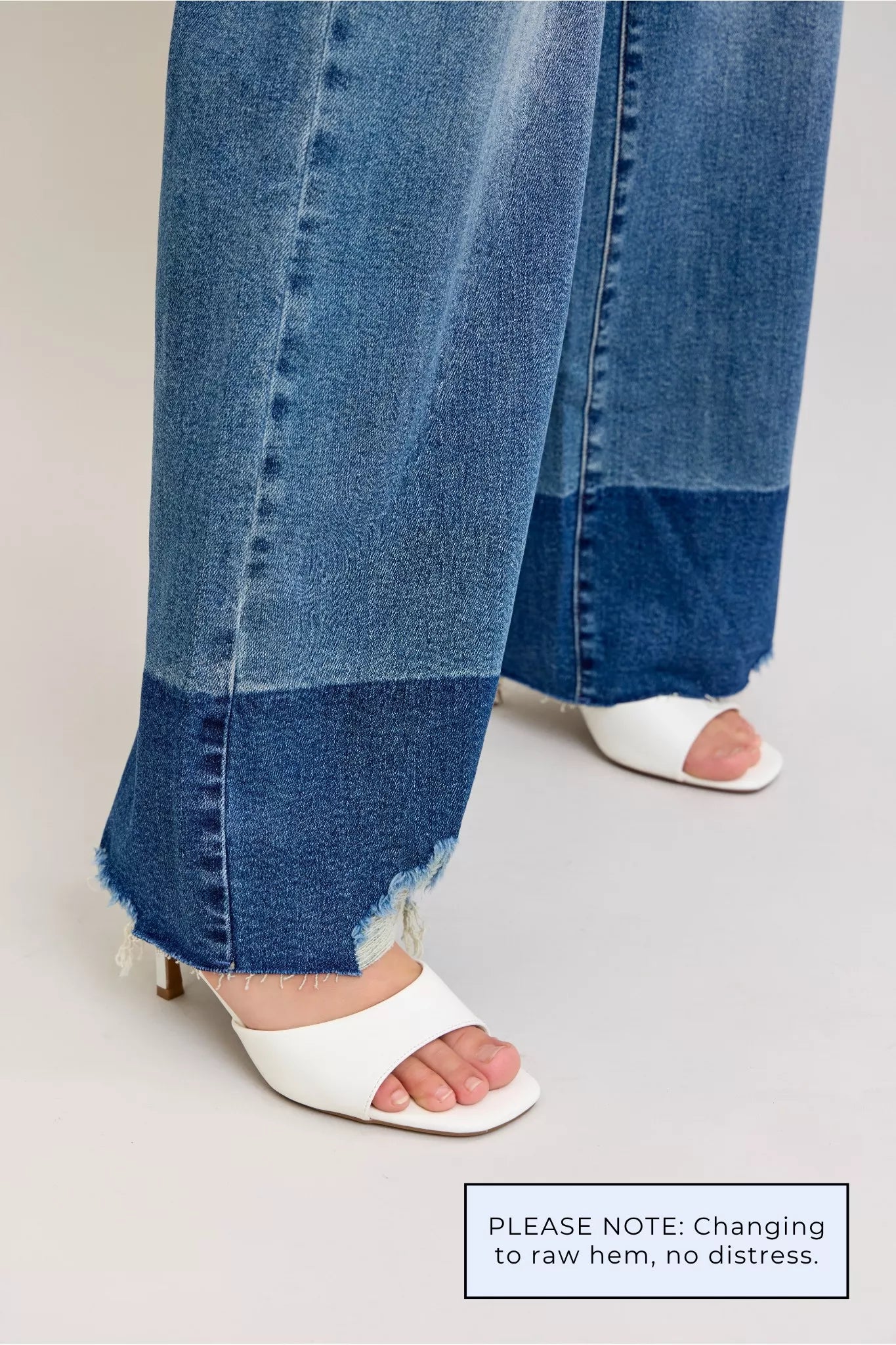 Raw Hem High Waist Column Straight Jeans