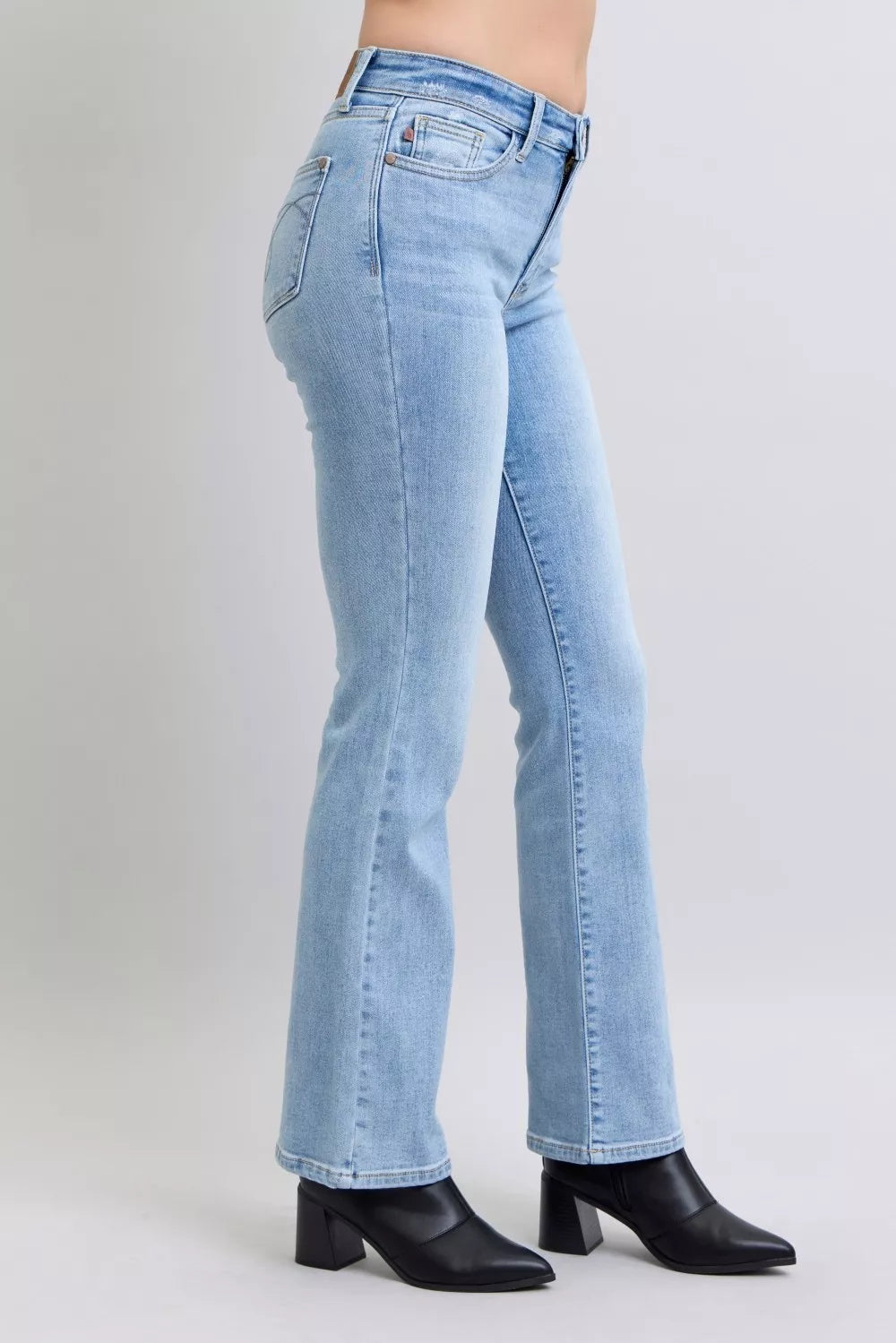 Mid Rise Thermal Bootcut Jeans