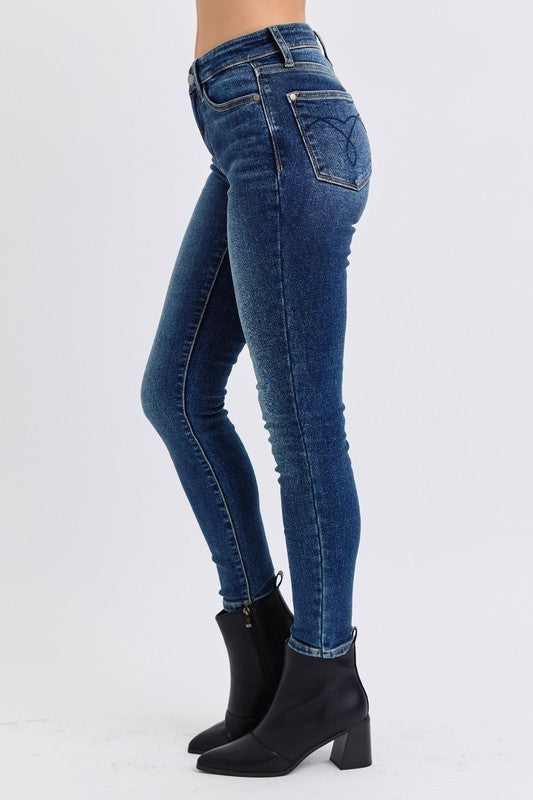 Mid-Rise Waist Skinny Jeans