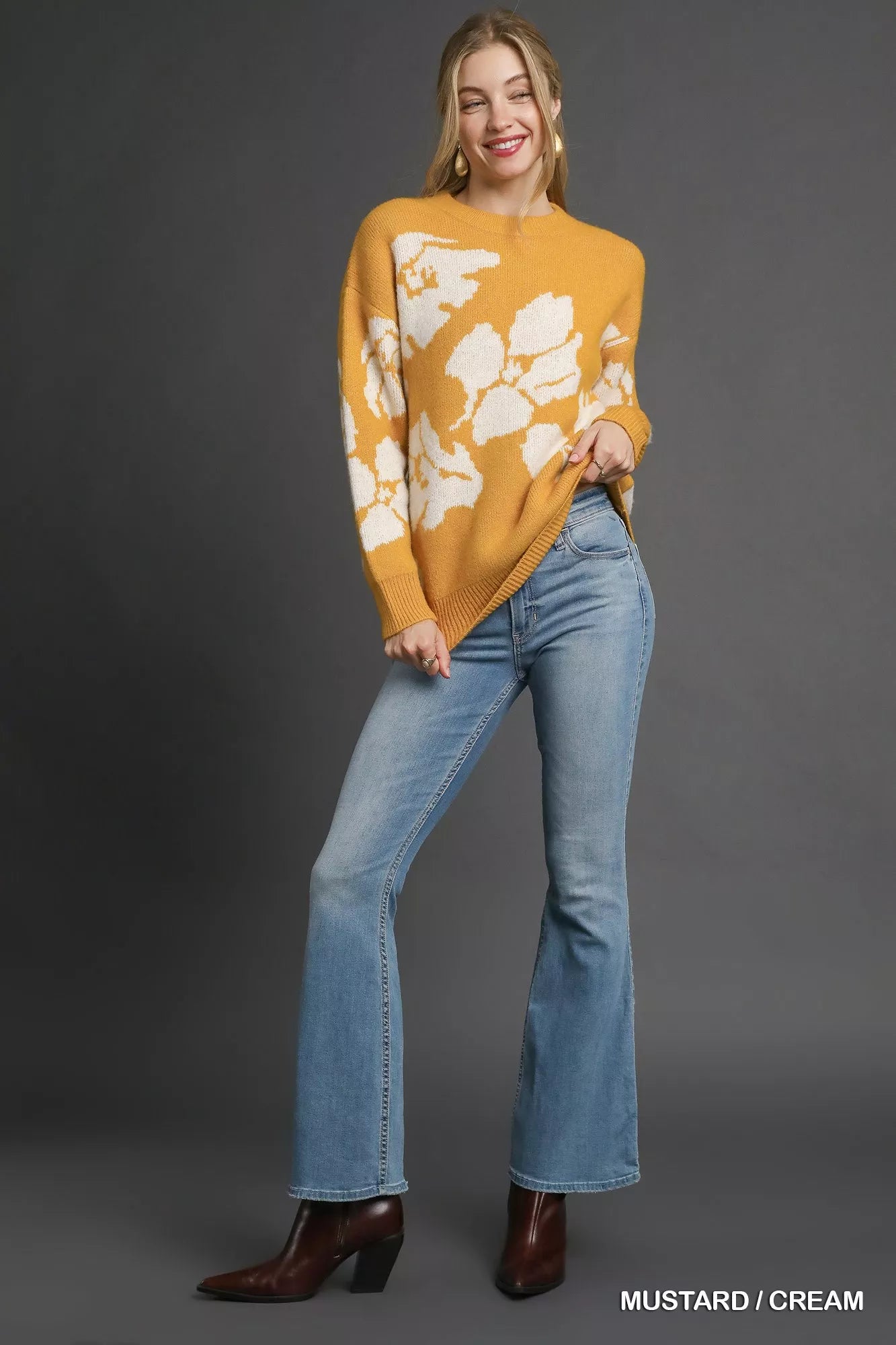 Floral Long Sleeve Sweater