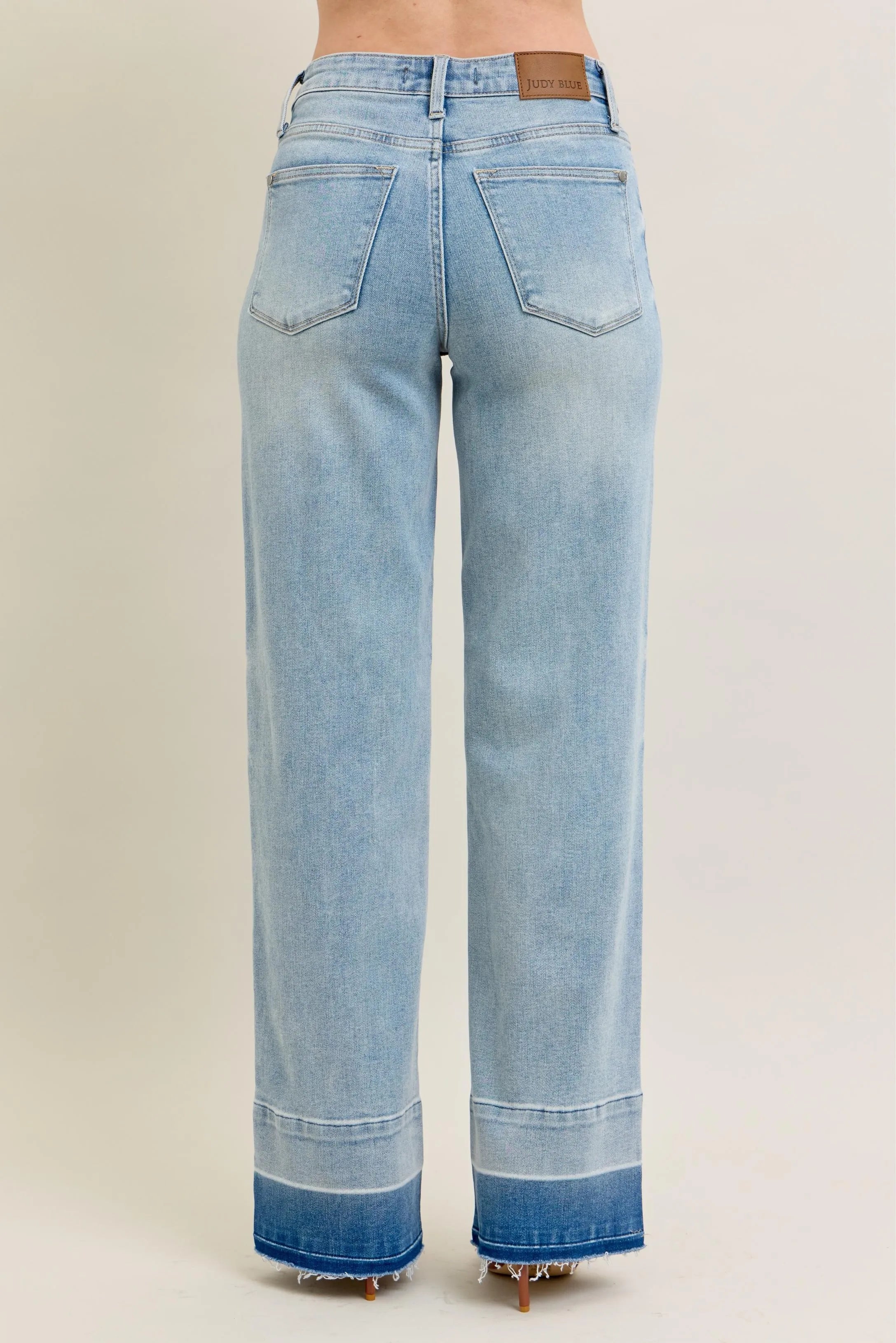 Release Hem Wide Leg Jeans