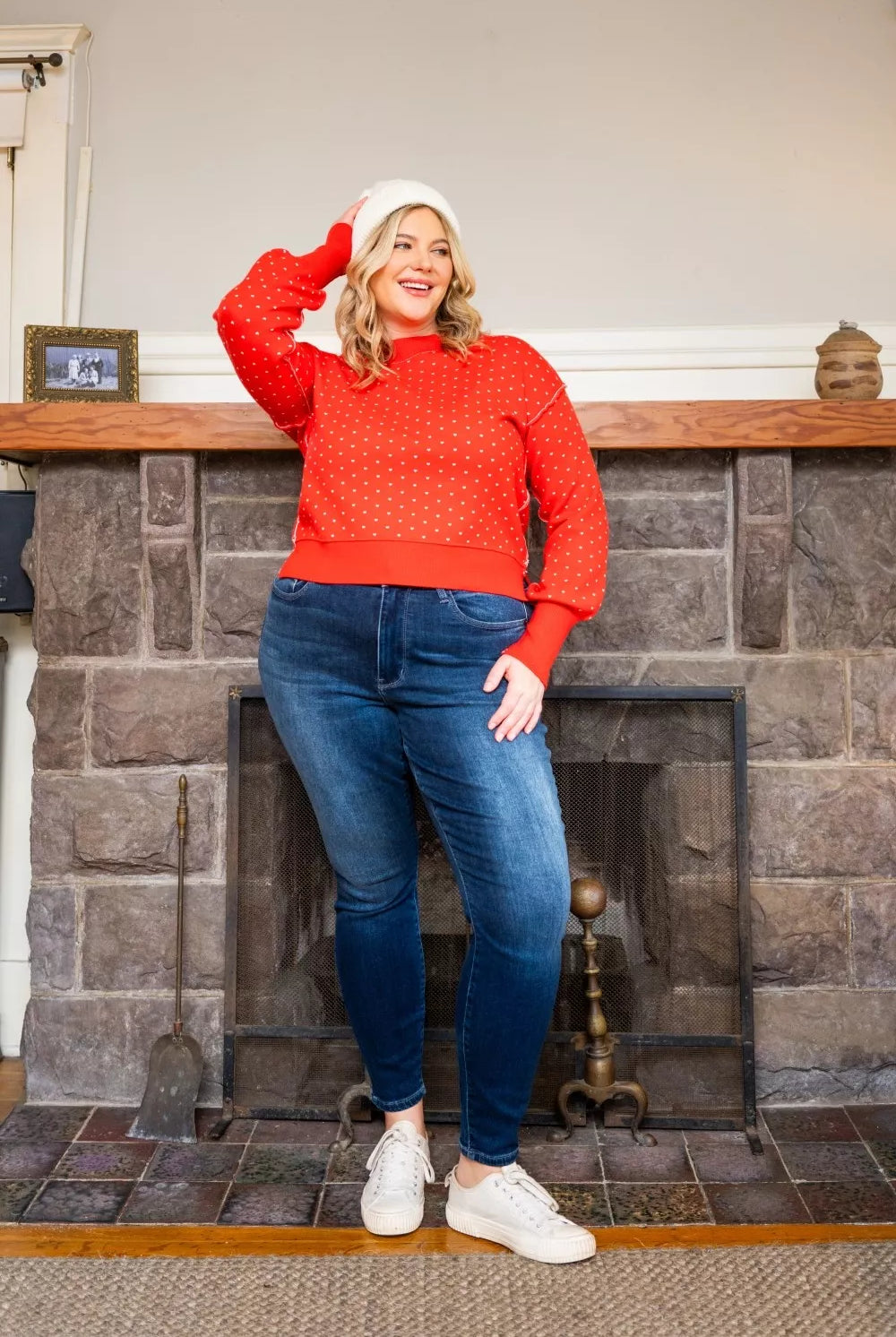 Washed Thermal Skinny Jeans