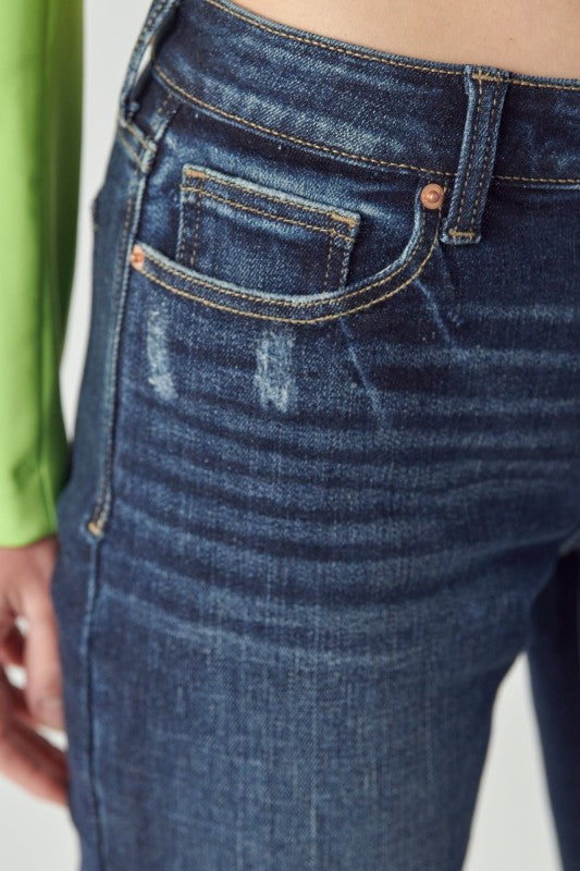 Mid Rise Stretch Super Flare Jeans