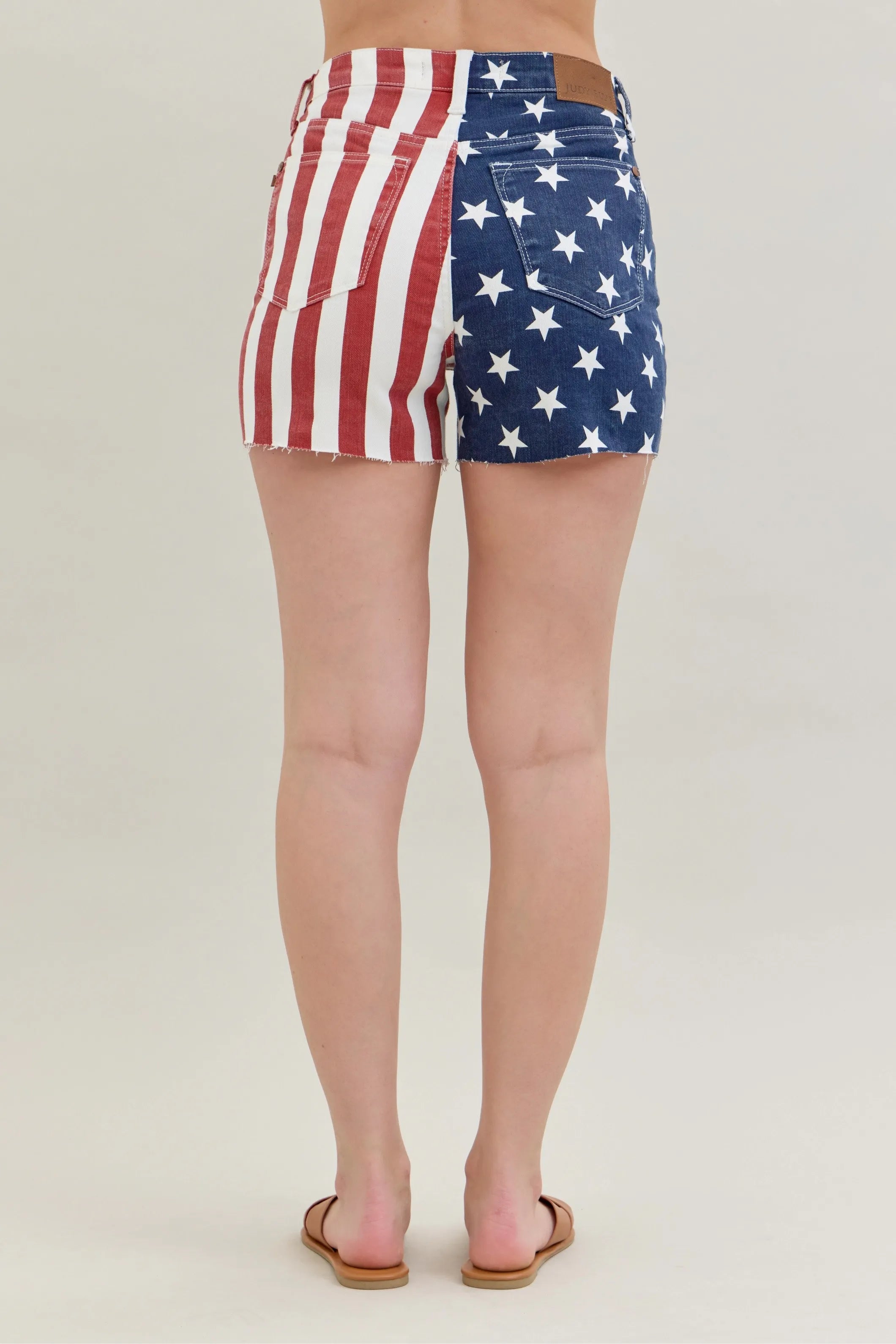 High Waisted American Flag Shorts