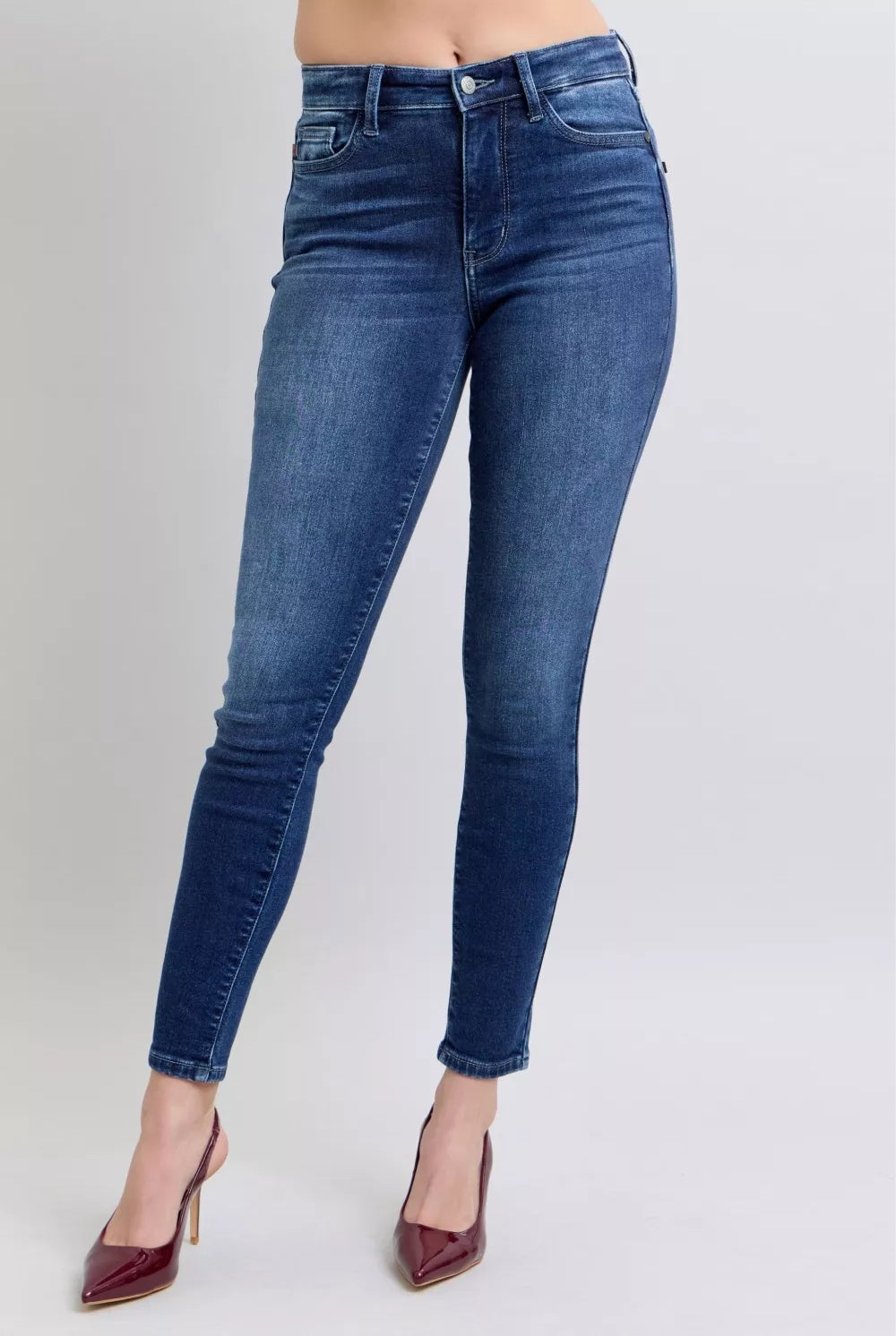 Washed Thermal Skinny Jeans
