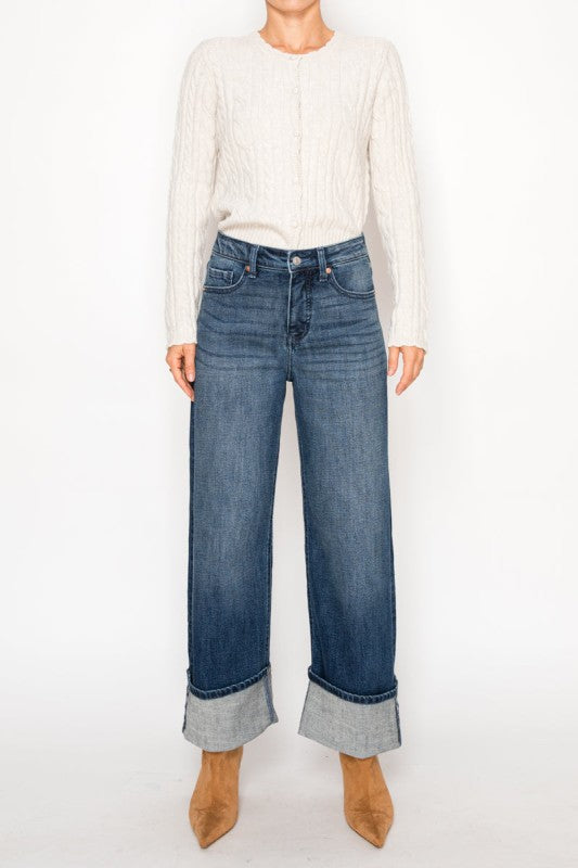 High Rise Tummy Control A-Wide Jeans
