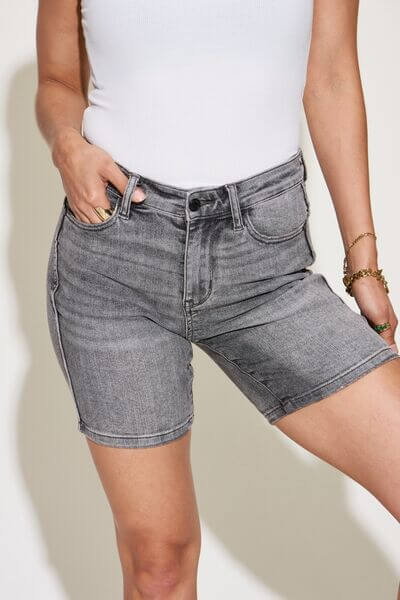 Washed Bermuda Denim Shorts
