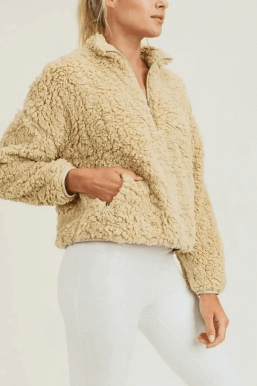 Mono B Sherpa Crop Jacket