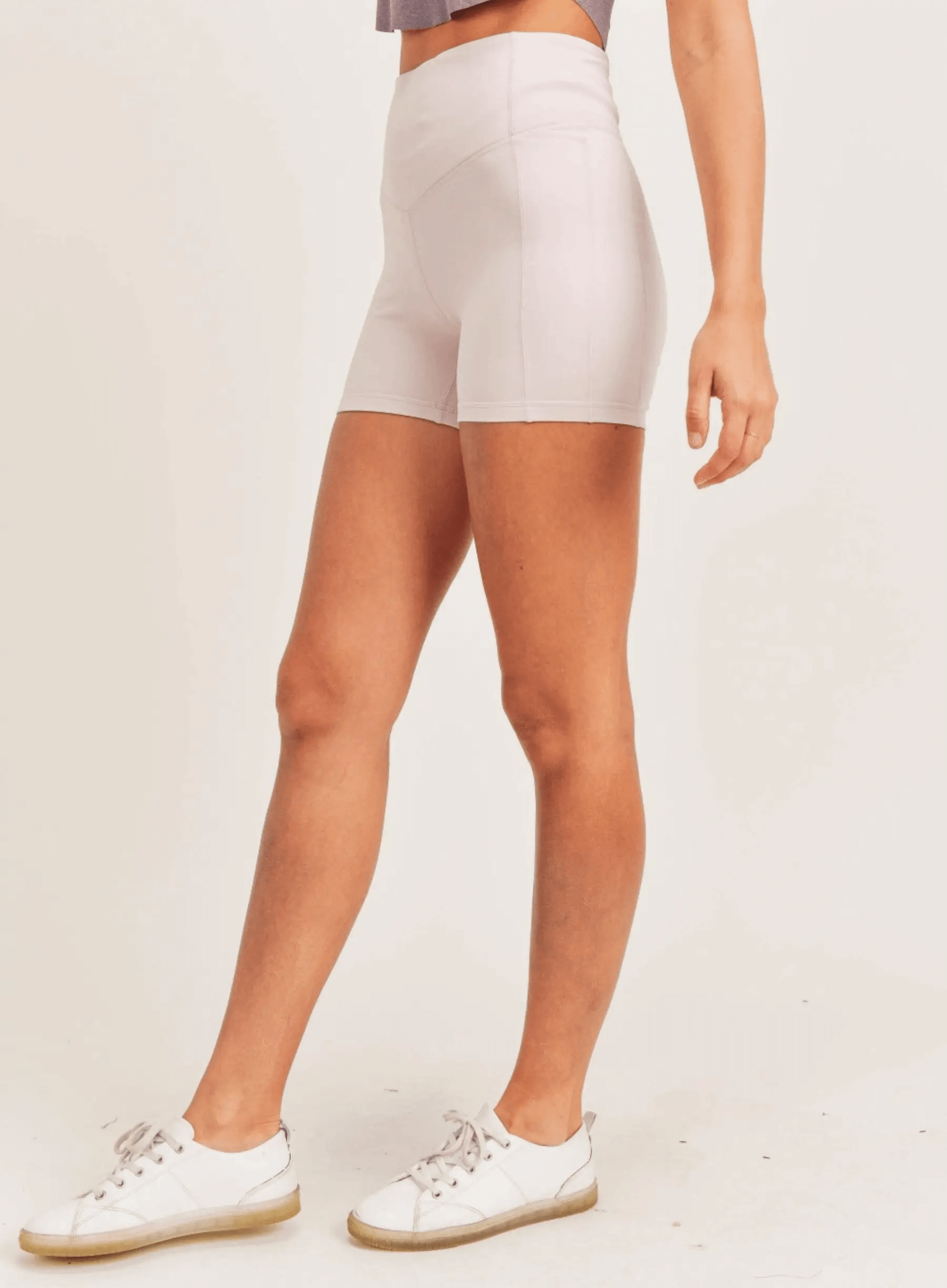 Mono B Side Panel V-Band High Waist Shorts