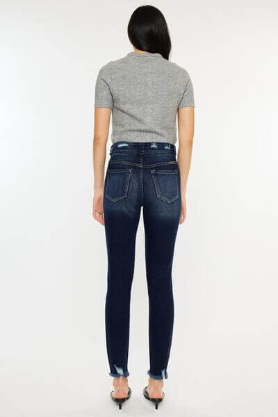 Cat's Whiskers Raw Hem High Waist Jeans