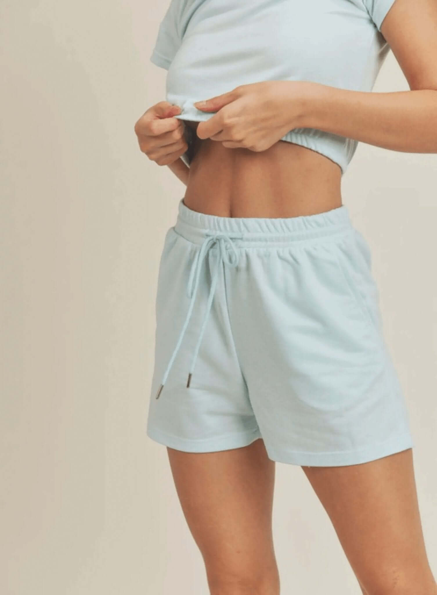 Crop Short Sleeve Shirt & Short Set