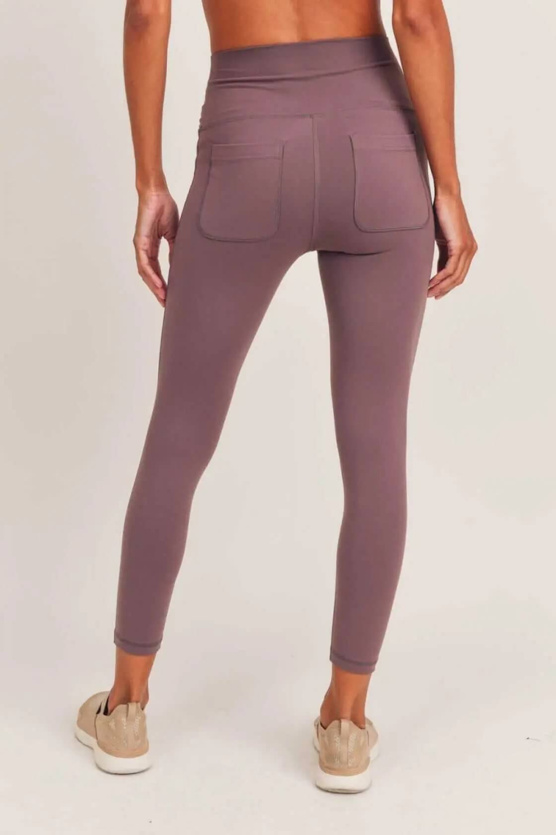 Mono B Solid Leggings with Back Pockets