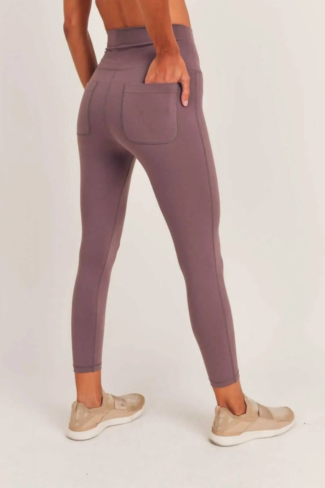 Mono B Solid Leggings with Back Pockets