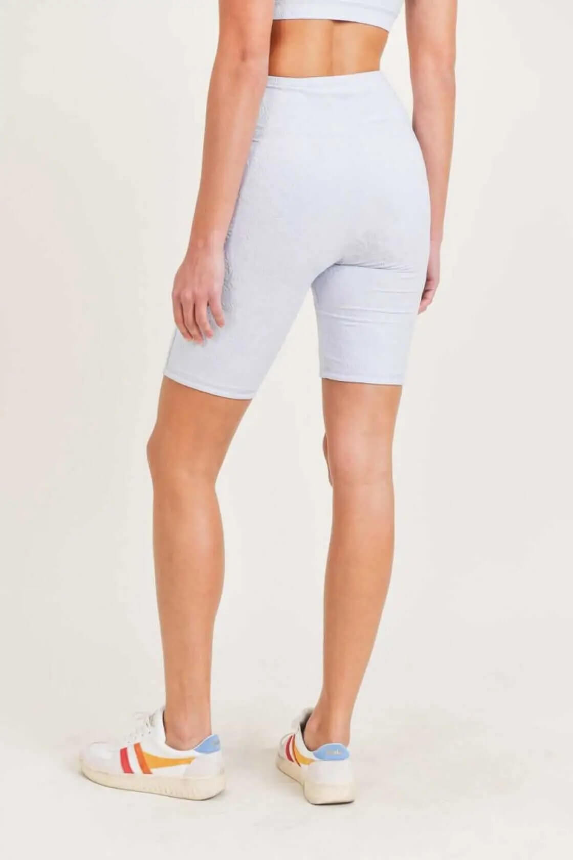 Mono B Textured Florette High Waisted Bermuda Leggings