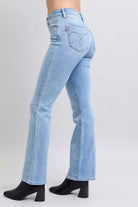 Mid Rise Thermal Bootcut Jeans