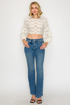 High Rise Tummy Control Slim Flare Jeans