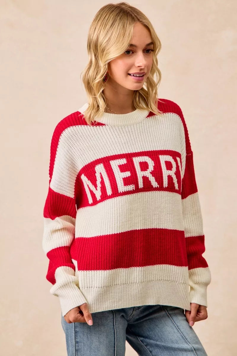 Christmas Merry Lettering Sweater