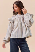 Floral Print Ruffled Blouse