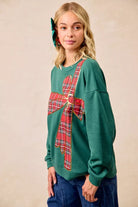 Plaid Christmas Fleece Pullover