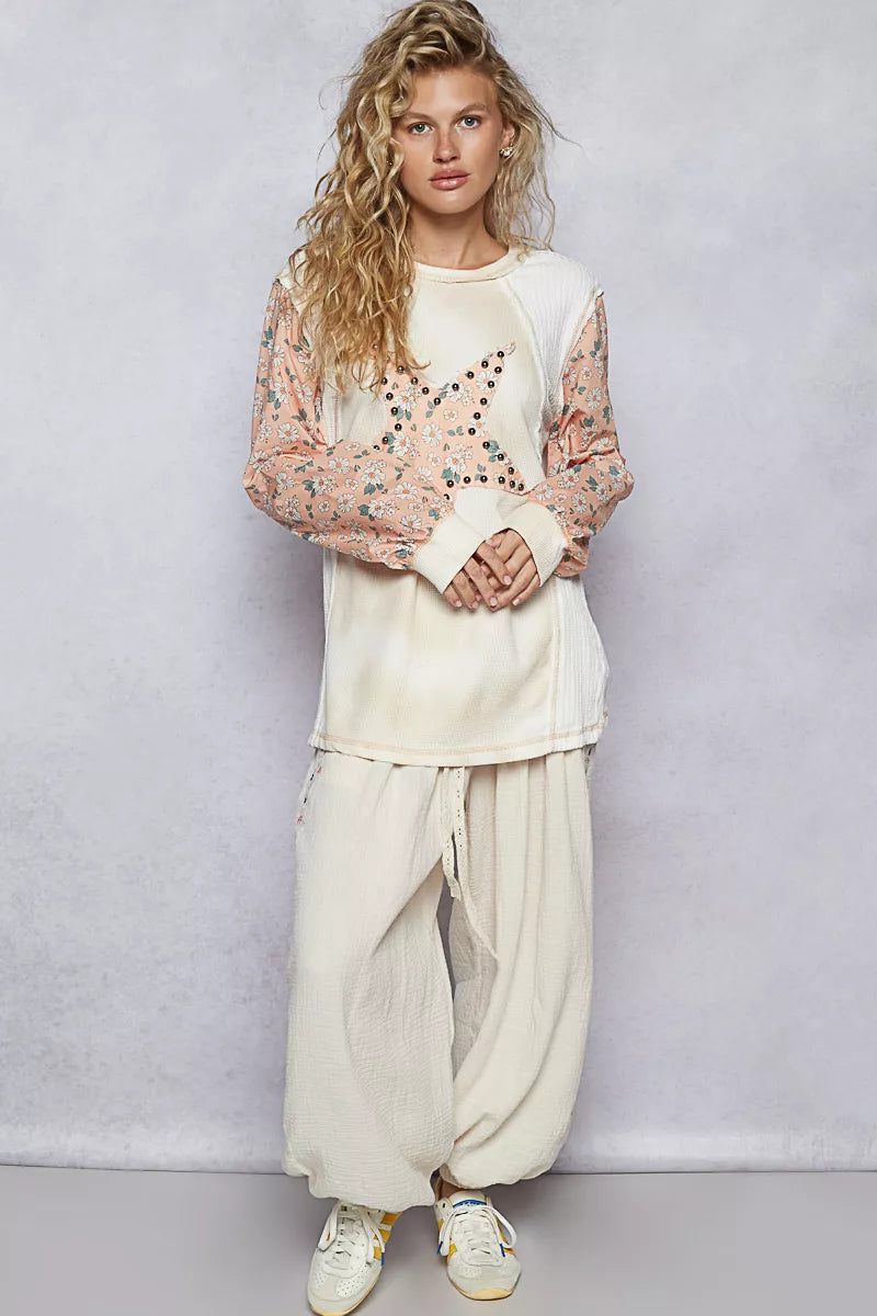 Exposed Seam Star Patch Thermal Top