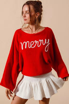 Merry Tinsel Lettering Christmas Sweater