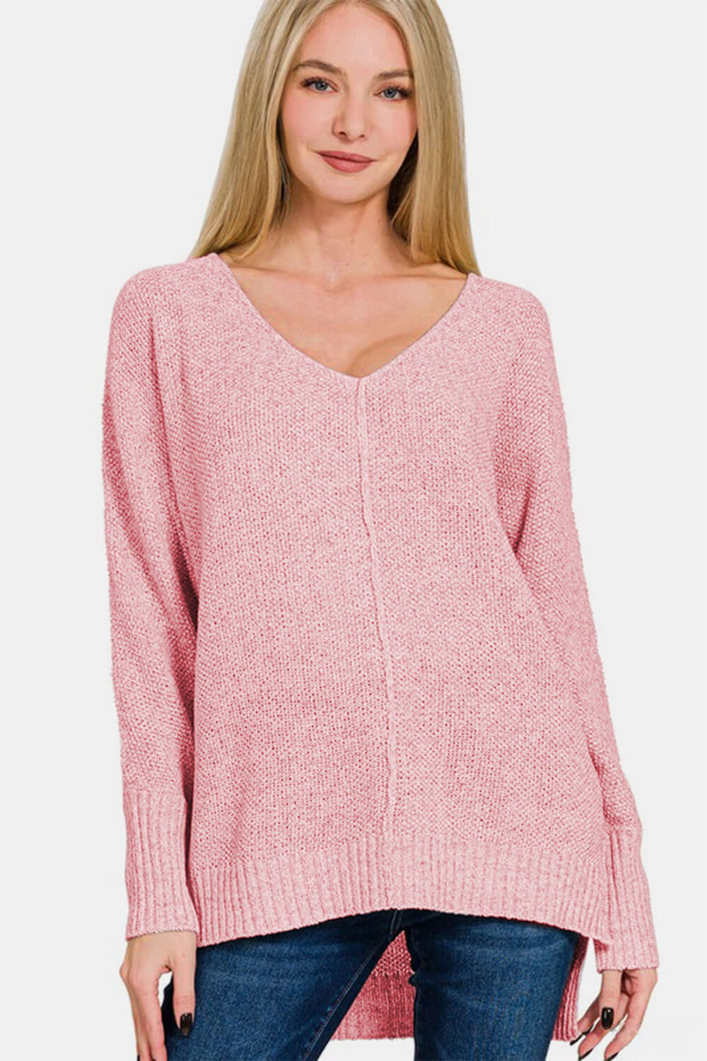 High-Low Center Seam Sweater