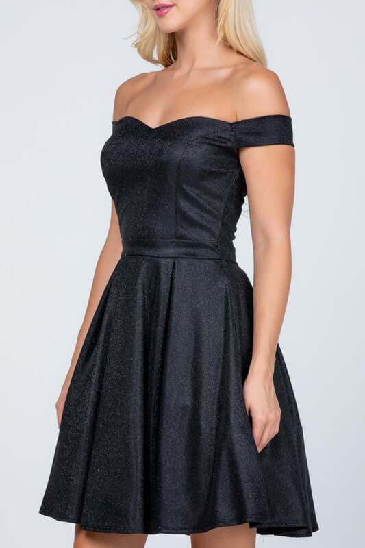 Off The Shoulder Skater Dress