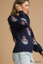 Floral Knit Sweater