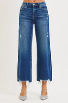 High Rise Crop Wide Leg Jeans