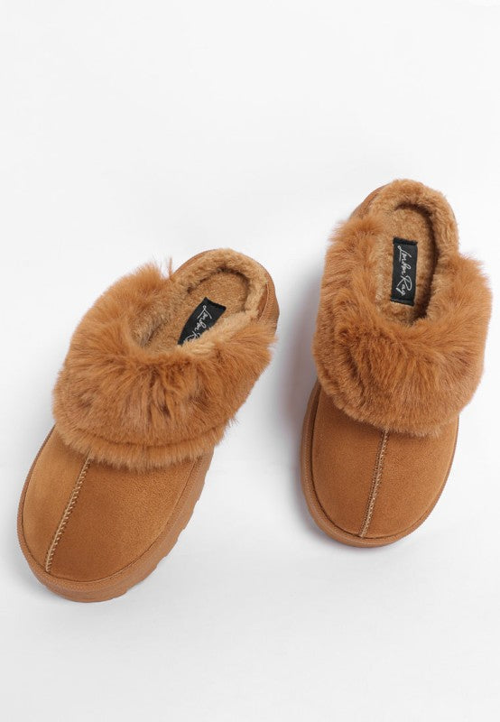 Portho Faux Fur Slip Ons