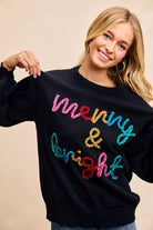 Tinsel Lettering Christmas Sweater