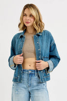 Oversized Cargo Pocket Denim Jacket