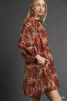Animal Print Boho Tunic Dress