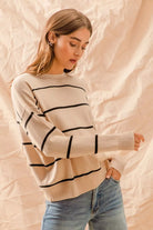 Stripe Crew Neck Sweater