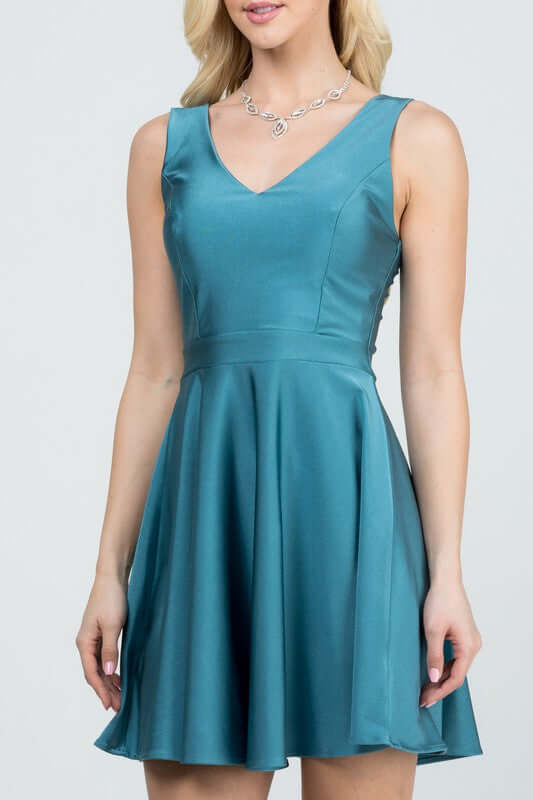 Sleeveless Dalia Fit and Flared Mini Dress