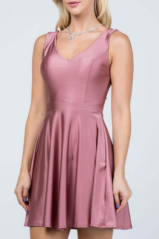 Sleeveless Dalia Fit and Flared Mini Dress