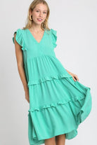 Ruffle Tiered Midi Dress