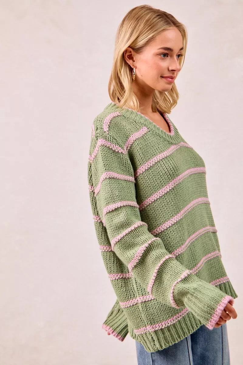 Striped Long Sleeve Sweater