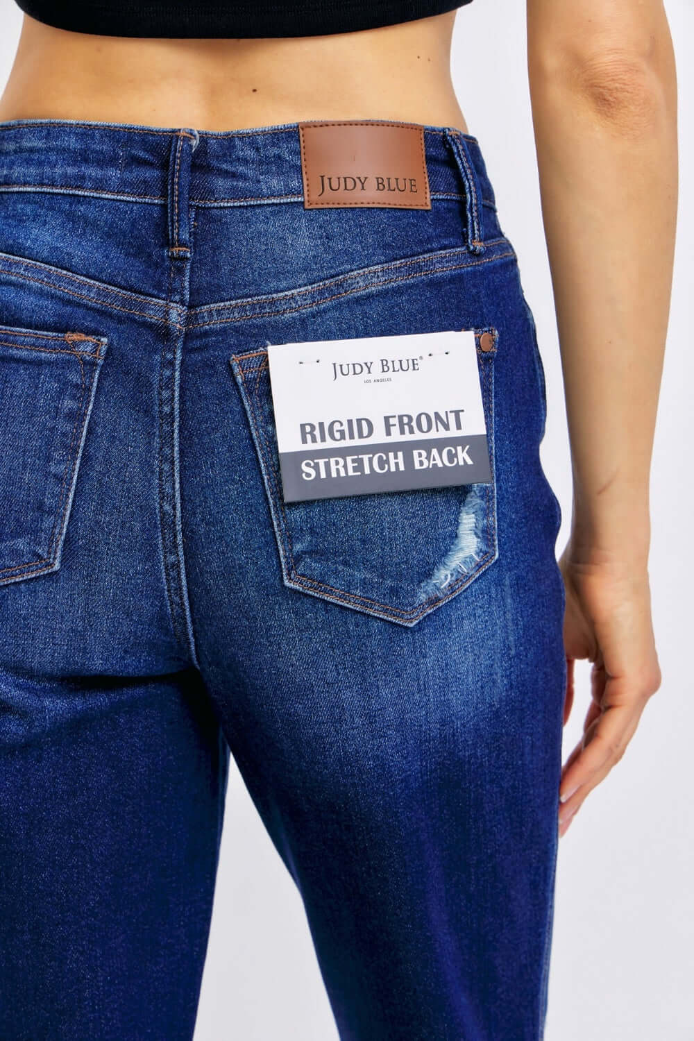 High Waist Rigid Magic Heavy Destroy Straight Jeans