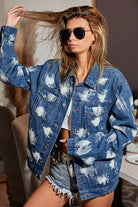 Washed Tie Dye Denim Jacket