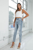 High Rise Girlfriend Jeans