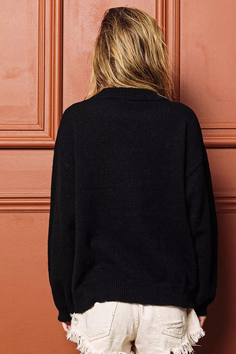 Tinsel Lettering Christmas Sweater