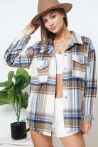 Blue B Yarn Dyed Plaid Shirt Shacket