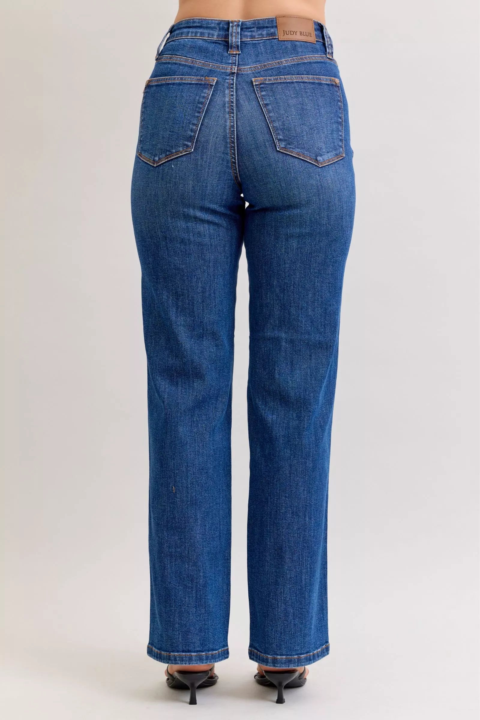 High Waist Tummy Control Straight Jeans